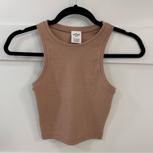 Tilly’s FULL TILT Essentials High Neck Womens Tank Top XS light brown